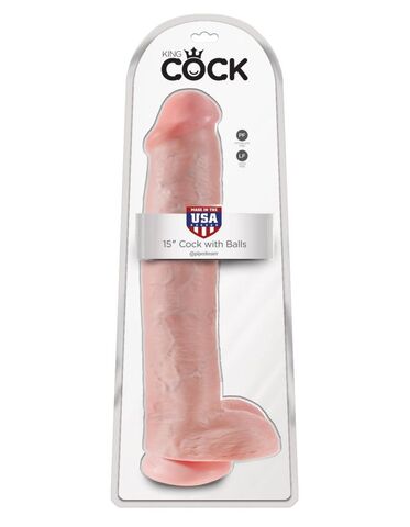 Фаллоимитатор-гигант на присоске King Cock 15" Cock with Balls Pipedream