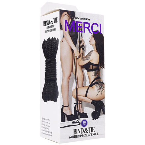 2404-38 BX DJ / Верёвка для связывания и фиксации MERCI BIND &amp TIE, 9,14 м, чёрная