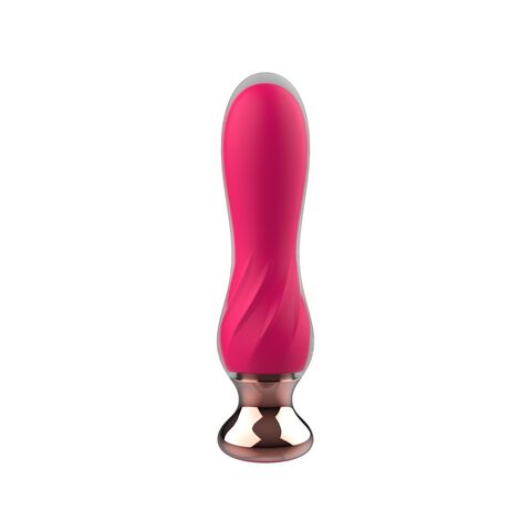 Розовый мини-вибратор Mini Vibrator с пультом ДУ - 12,5 см.