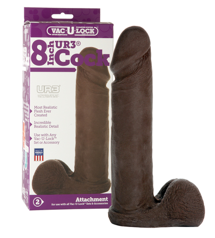 Насадка реалистик №8 для Харнесс, UR3 Vac-U-Lock™ - 8 ULTRASKYN™ Cock - Choco
