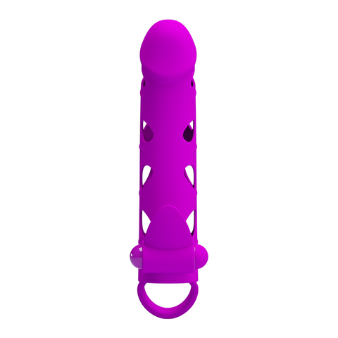 Вибронасадка на пенис фиолетовая Preetty Love 6" BI-026215-1