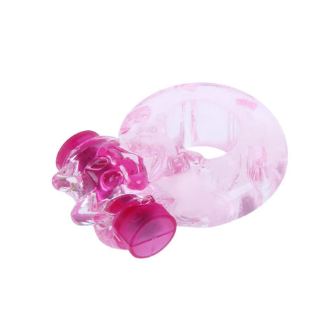Эрекционное виброкольцо Pink bunny BI-010082