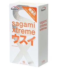 Ультратонкие презервативы Sagami Xtreme Superthin - 15 шт.