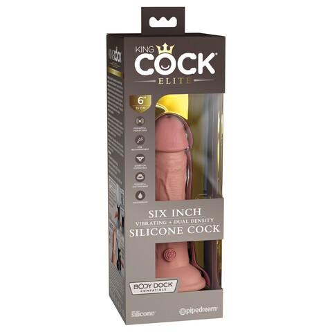 5776-21 PD / Вибромассажер-реалистик на присоске с двойной плотностью King Cock Elite 6