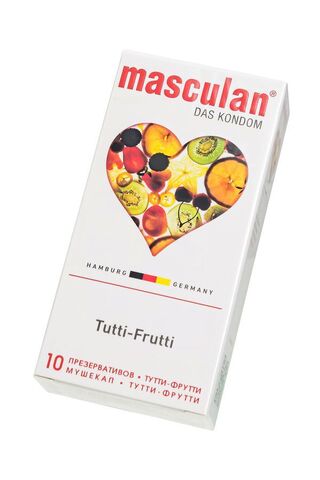 Презервативы Masculan Ultra 1 Tutti-Frutti с фруктовым ароматом - 10 шт.