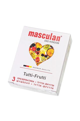 Презервативы Masculan Ultra 1 Tutti-Frutti с фруктовым ароматом - 3 шт.