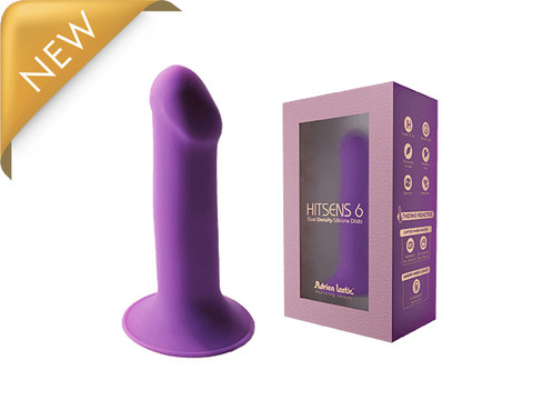 24063 / Дилдо на присоске с двойной плотностью ADRIEN LASTIC DILDO HITSENS DUAL DENSITY S06 Purple