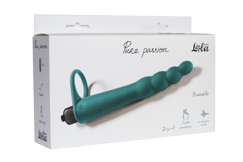 Вибронасадка для двойного проникновения Pure Passion Bramble Green 1201-03lola