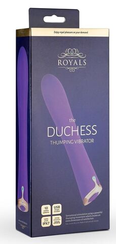 Фиолетовый вибратор The Duchess Thumping Vibrator - 20 см.