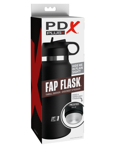 Мастурбатор Fap Flask Thrill Seeker Discreet Stroker - Black Bottle - Frosted Pipedream RD62920PD