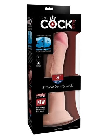 5715-21 PD / Фаллоимитатор на присоске King Cock Plus 8 Triple Density Cock - Flesh