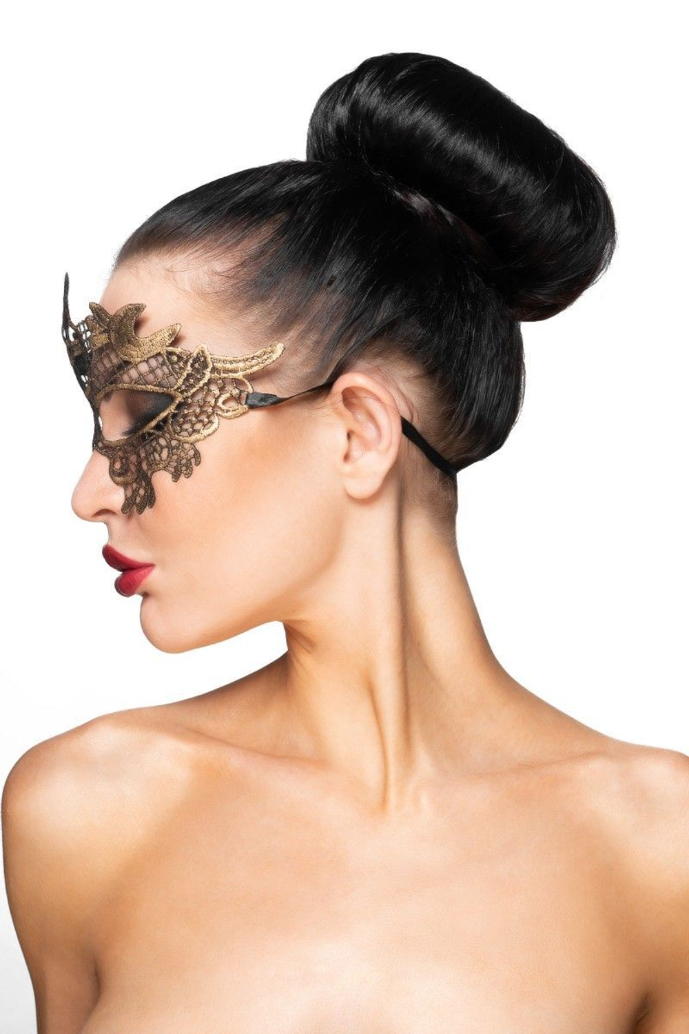 Золотистая карнавальная маска  Шеретан