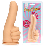 Телесный фаллоимитатор в форме пальца Thumbs Up - 17,2 см.