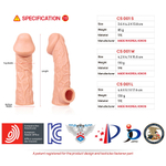 Насадка реалистик Cock Sleeve телесная TPE KOKOS