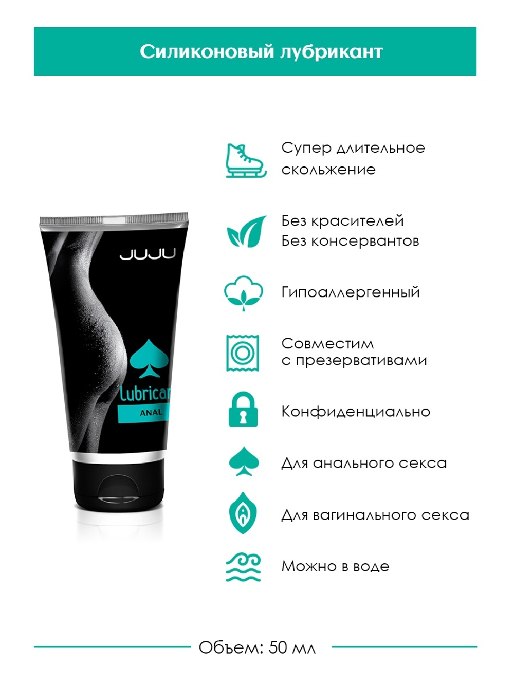 Силиконовый лубрикант JUJU Anal