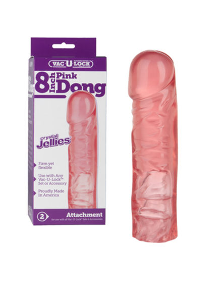 Гелевая насадка для страпона Vac-U-Lock Crystal Jellies 8" - 19.5 см