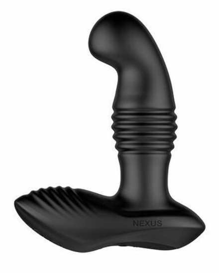 Черный массажер простаты Nexus Thrust с возвратно-поступательными движениями - 13,8 см.
