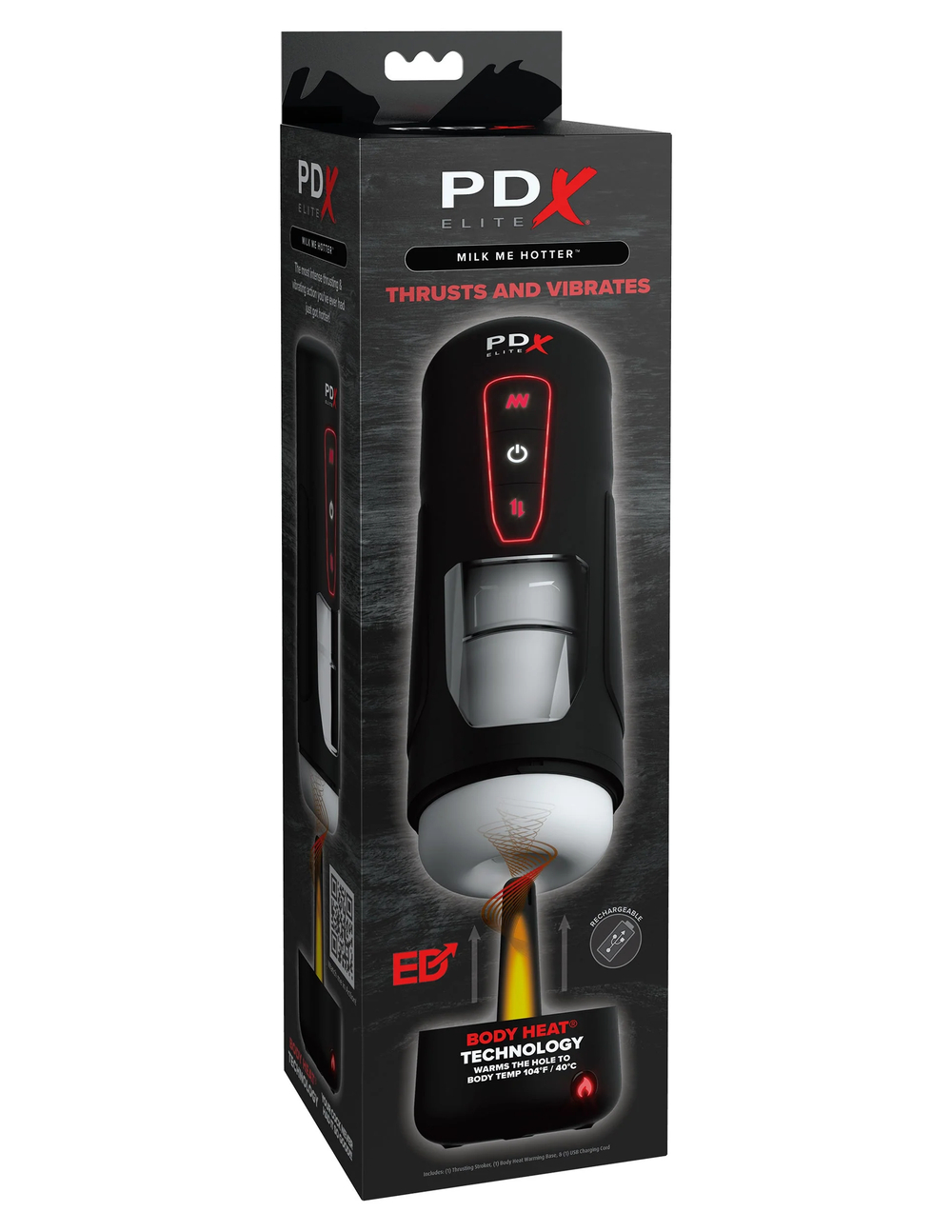 Мастурбатор с вибрацией PDX Elite Milk Me Hotter - Black Pipedream RD55023PD