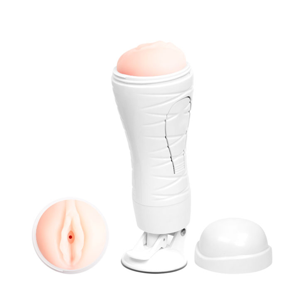 Мега-мастурбатор Flora вагина White 12 режимов вибрации BM-00900T48Z