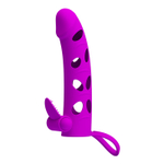 Вибронасадка на пенис фиолетовая Preetty Love 6" BI-026215-1