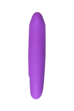 Фиолетовый мини-вибратор с вытянутым кончиком - 12,5 см.