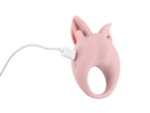 Нежно-розовое перезаряжаемое эрекционное кольцо Kitten Kiki