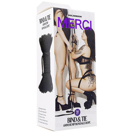 2404-39 BX DJ / Верёвка для связывания и фиксации MERCI BIND &amp TIE, 15,24 м, чёрная