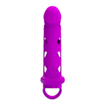 Вибронасадка на пенис фиолетовая Preetty Love 6" BI-026215-1