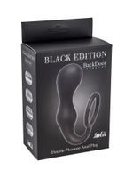 Эрекционное кольцо с анальной пробкой Double Pleasure Anal Plug Black Lola Games