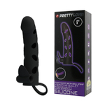 Вибронасадка на пенис черная Preetty Love 6" BI-026215