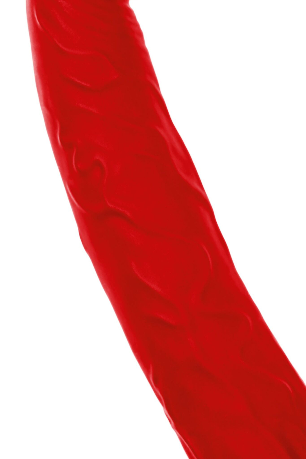 Красная насадка на пенис для двойного проникновения Black&Red - 16,5 см.