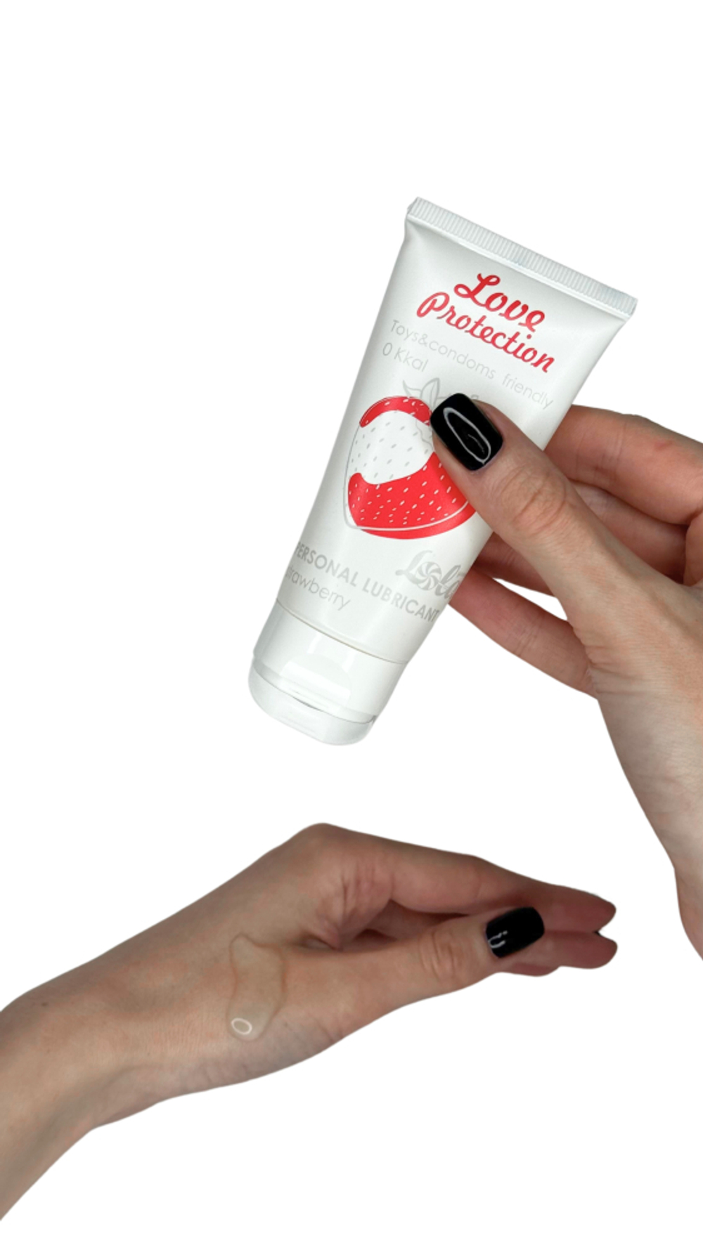 Смазка на водной основе Love Protection с ароматом клубники