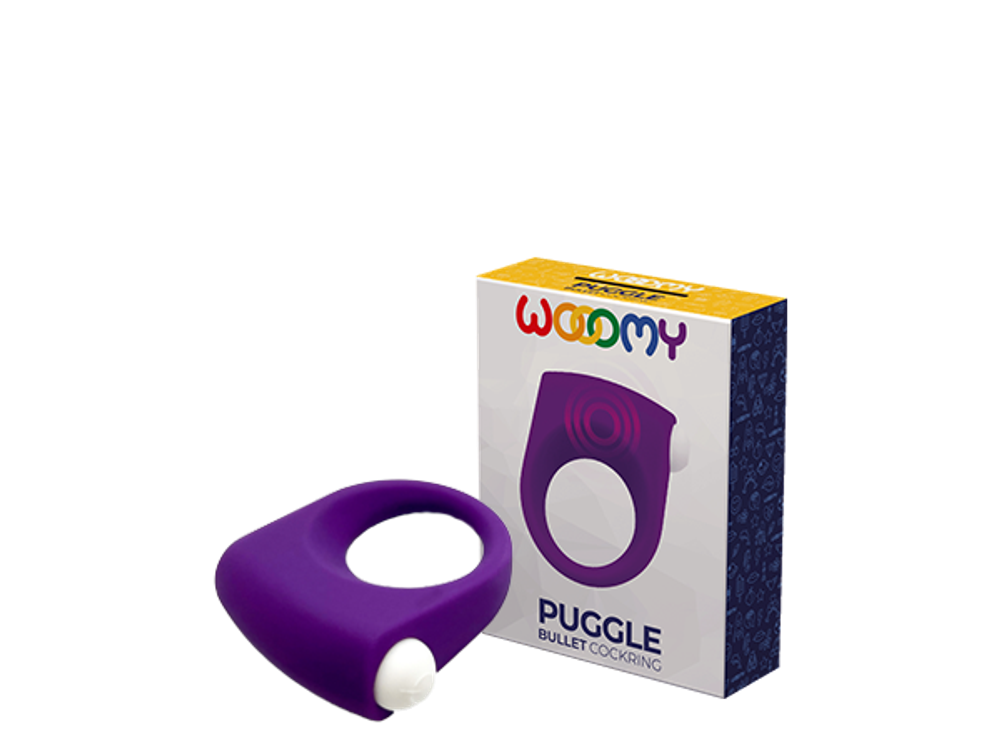 Эрекционное кольцо Puggle Vibrating Ring with Bullet Purple 33673AL
