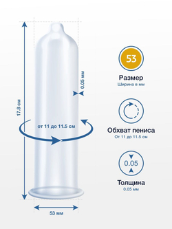 Презервативы MY.SIZE размер 53 - 3 шт.