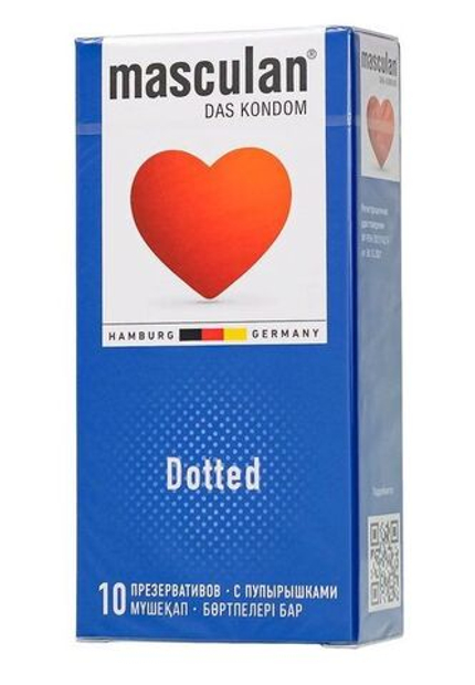 Презервативы с пупырышками Masculan Dotted - 10 шт.