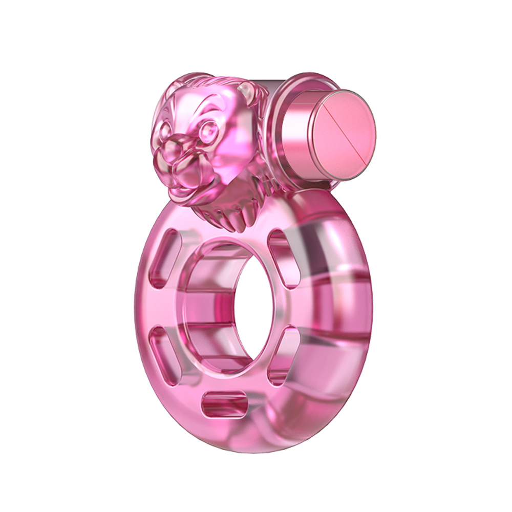 Эрекционное виброкольцо Pink bear BI-010084
