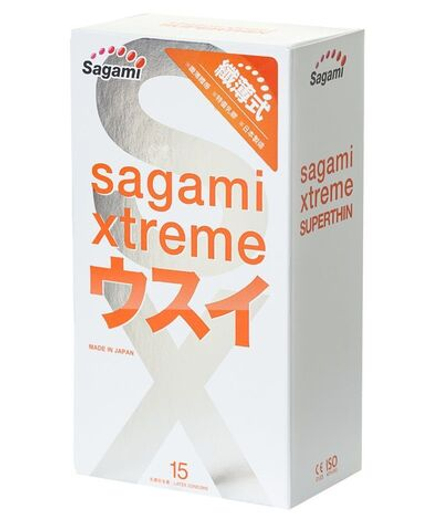 Ультратонкие презервативы Sagami Xtreme Superthin - 15 шт.