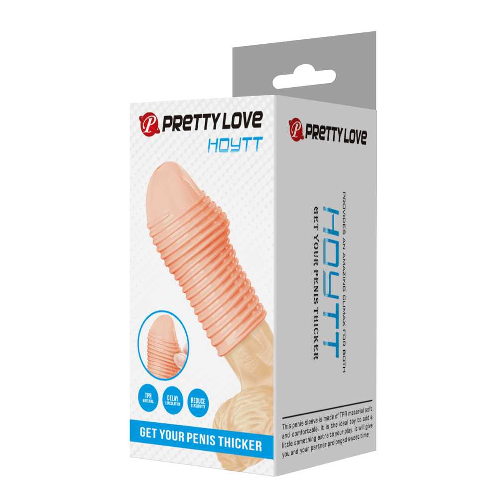 Рельефная насадка на пенис телесная Pretty Love BI-026291