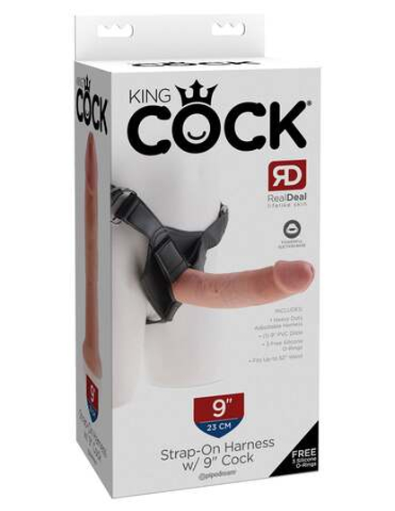 Страпон Strap on Harness with 9" Cock 562421PD