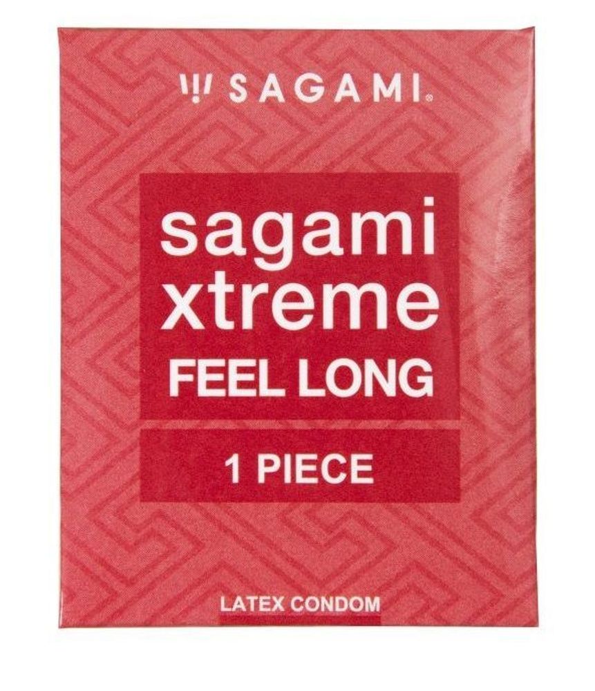 Утолщенный презерватив Sagami Xtreme Feel Long с точками - 1 шт.