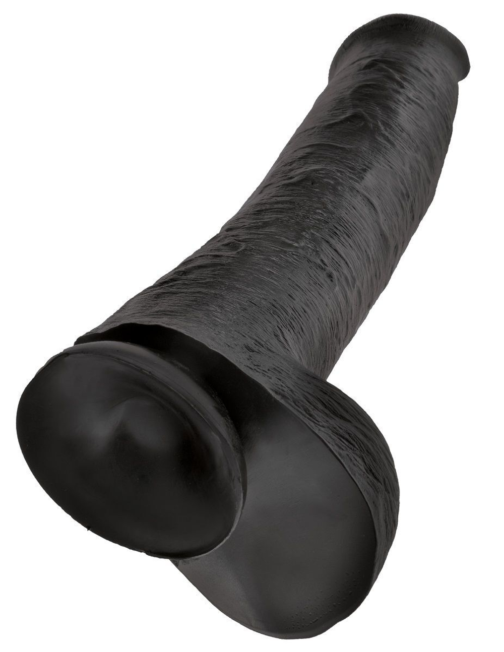 Чёрный фаллоимитатор-гигант 15  Cock with Balls - 40,6 см.