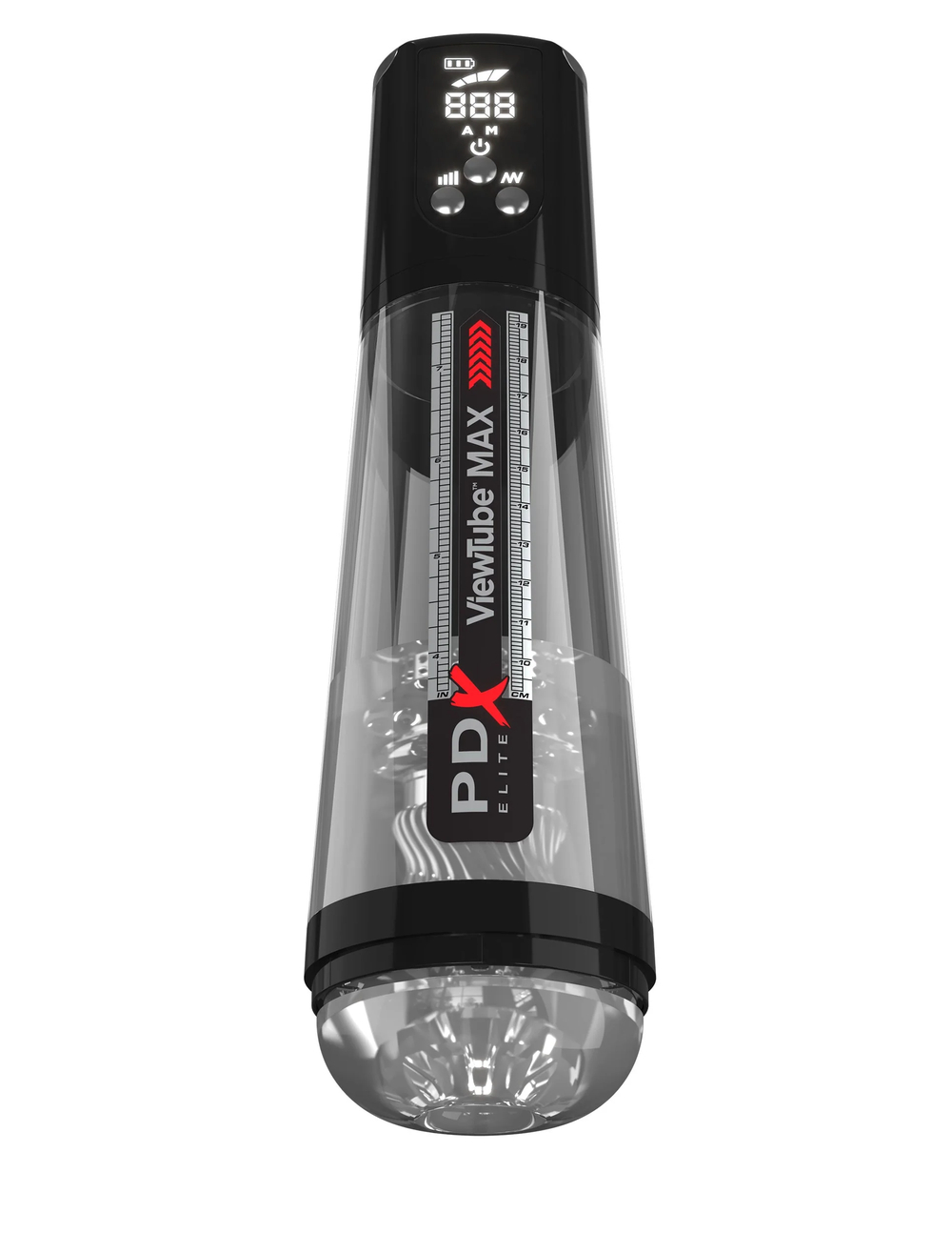 Мастурбатор с вибрацией PDX Elite ViewTube MAX View - Black Pipedream RD55323PD