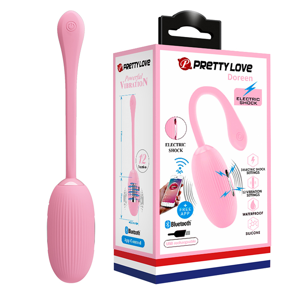 Виброяйцо с электростимуляцией Pretty Love Doreen BI-014609HP-1