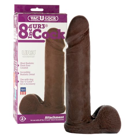 Насадка реалистик №8 для Харнесс, UR3 Vac-U-Lock™ - 8 ULTRASKYN™ Cock - Choco