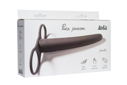 Насадка для двойного проникновения Pure Passion Gimlet black 1200-01lola