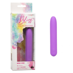 Фиолетовый мини-вибратор Bliss Liquid Silicone Mini Vibe - 10,75 см.