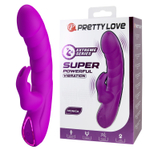 Вибратор Extreme Series с клиторальным стимулятором фиолетовый из силикона PRETTY LOVE BW-500103