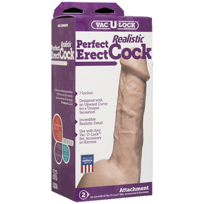 Реалистичная насадка. Харнесс Vac-U-Lock™ - 7 Realistic Perfect Erect Cock - Van