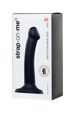 Черный фаллос на присоске Silicone Bendable Dildo S - 17 см.