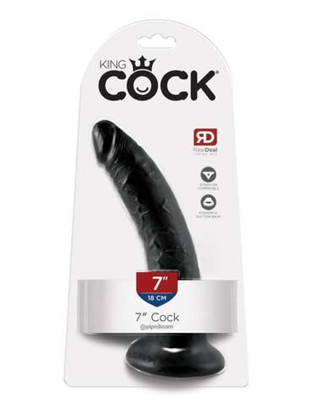Фаллоимитатор King Cock 7" Cock - Черный Pipedream 550223PD